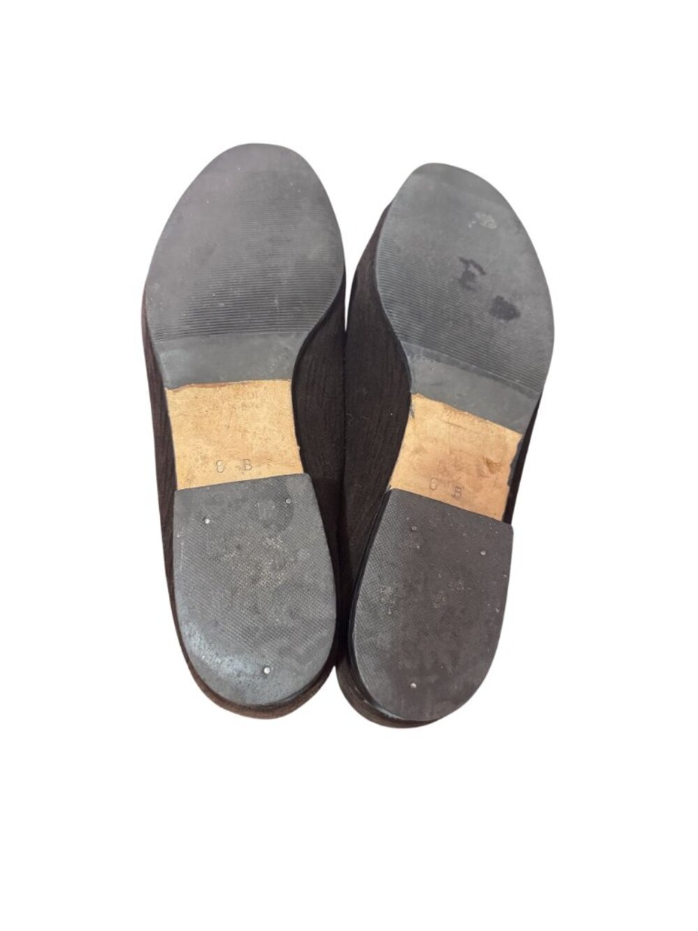 Vintage Patrizia Pancaldi Brown Velvet Loafers Gold Bit Size 8 B Italy - Picture 5 of 8